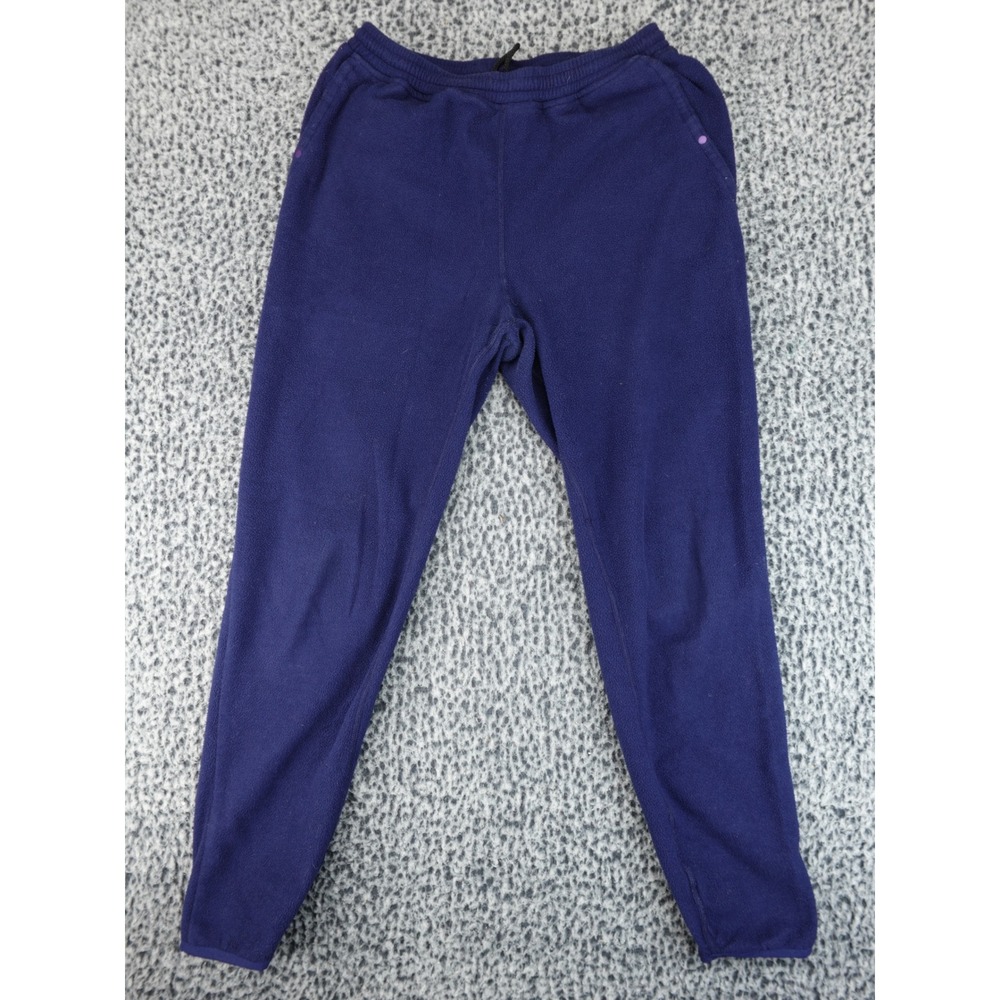 Patagonia Fleece Jogger Pants Blue Unisex Large Soft Warm Sweatpants Made in USA